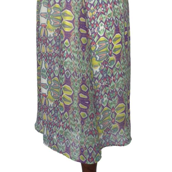 EVERLY ABSTRACT GEOMETRIC SLEEVELESS BLOUSON DRESS WOMEN'S SIZE MEDIUM - Picture 6 of 13